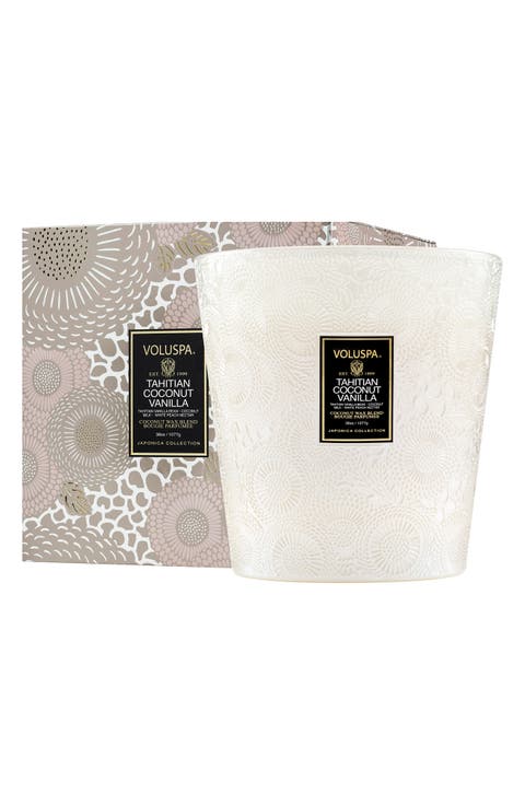 Tahitian Coconut Vanilla Three-Wick Hearth Candle
