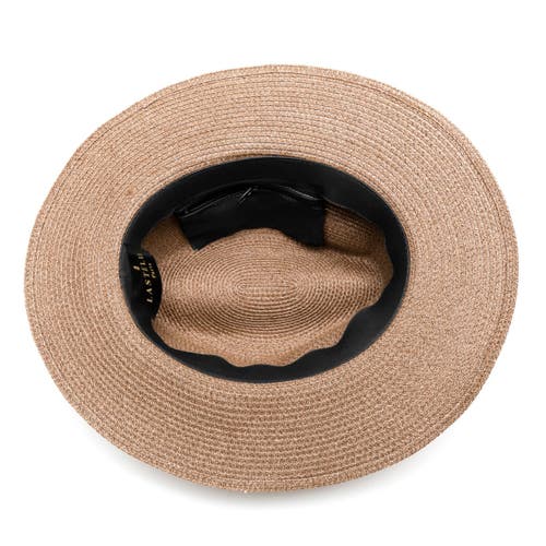 Lastelier Portofino Bronze Trimmed Straw Hat In Brown
