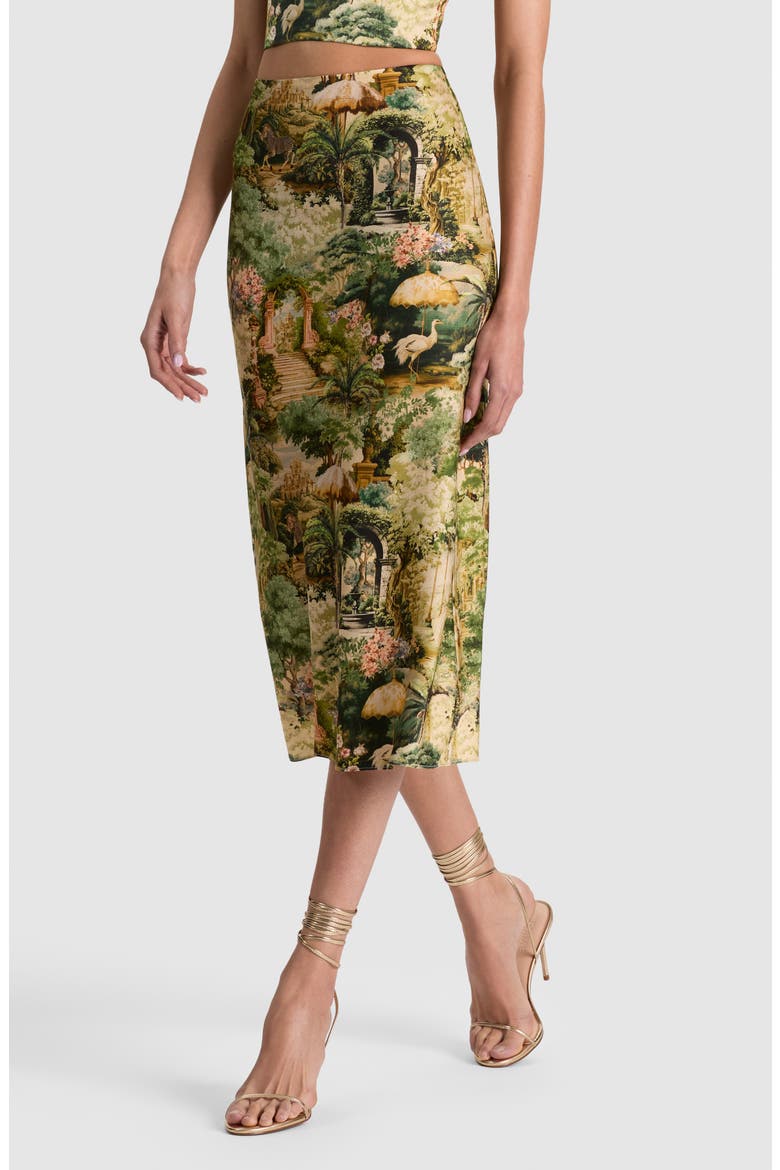 Maeve Landscape Print Midi Skirt, Alternate, color, TERRAIN LG