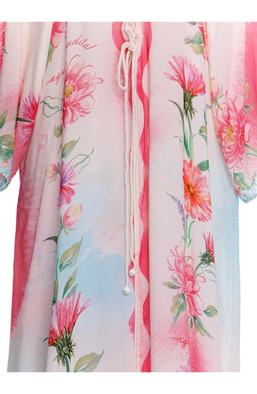 Agua Bendita Selma Chroma Floral Caftan Cover-up