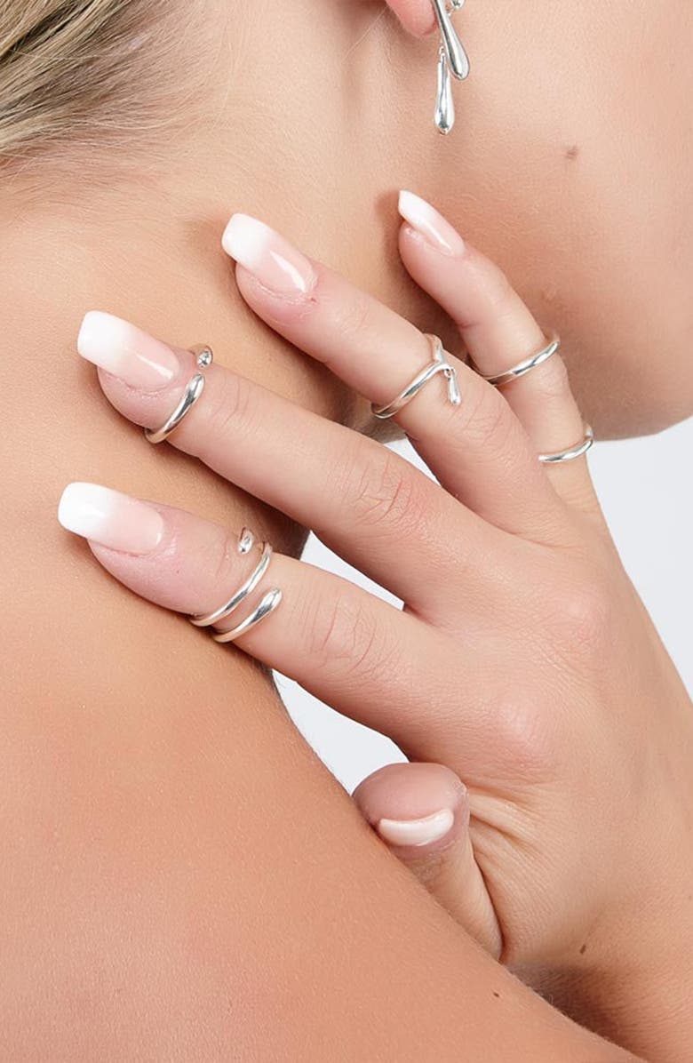 Lucy Quartermaine Midi Ring with Drip, Alternate, color, Sterling Silver