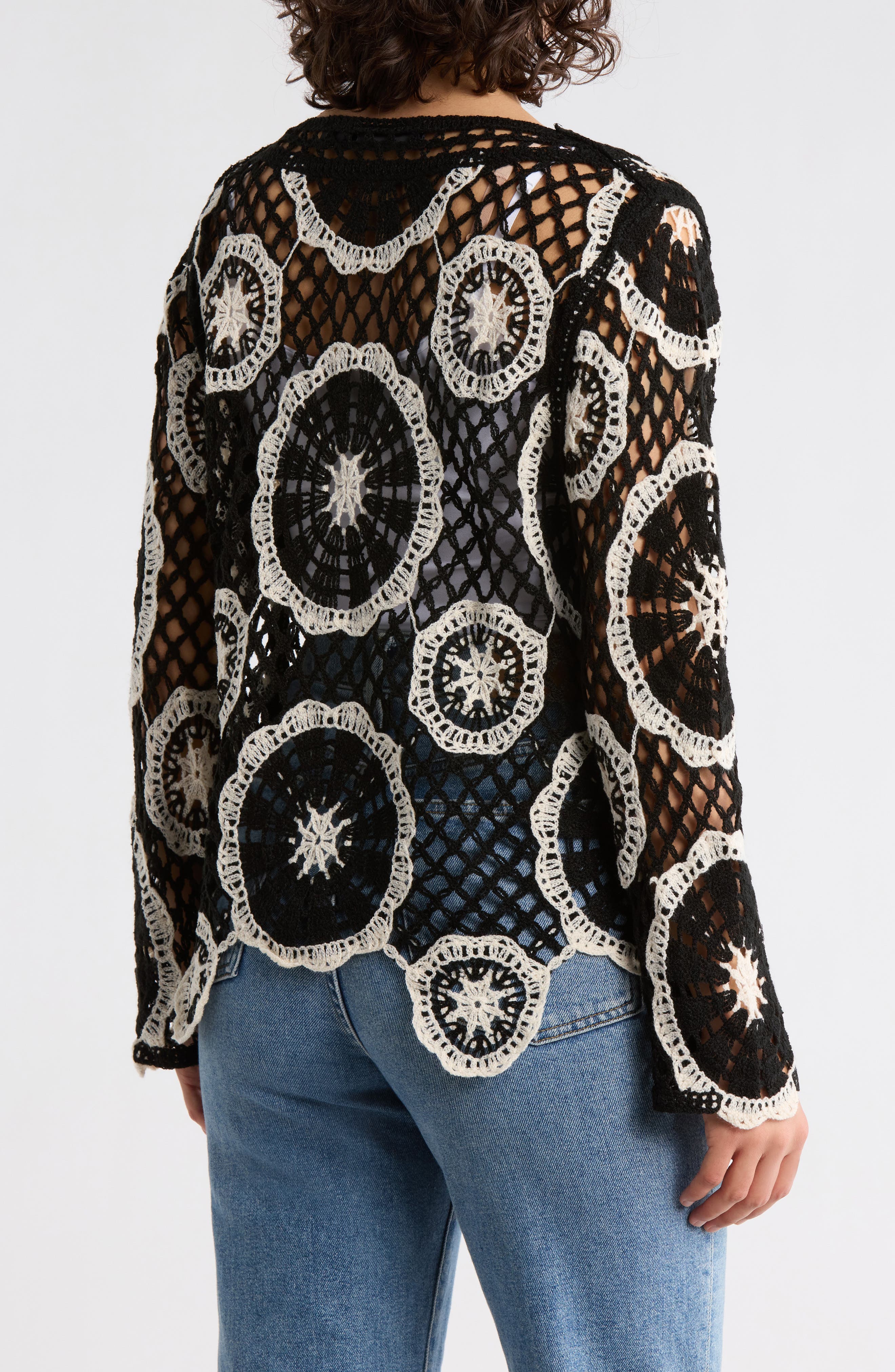 Circle Open Knit Sweater - image 2