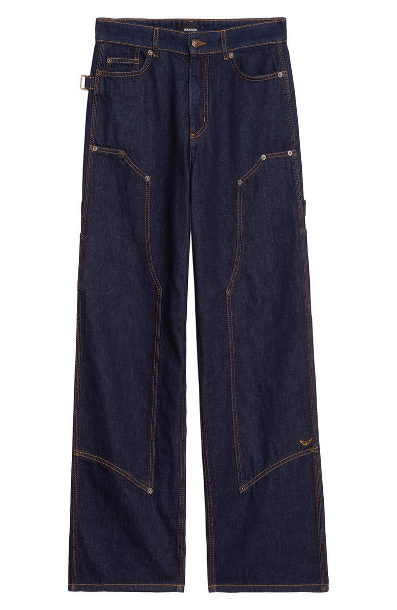 Zadig & Voltaire Perya Straight Leg Cargo Jeans, Alternate, color, Brut