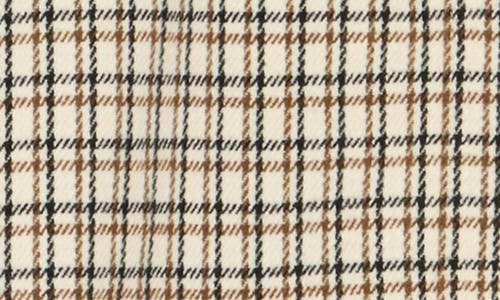 French Connection Check Plaid Corduroy Collar Jacket In Neutral