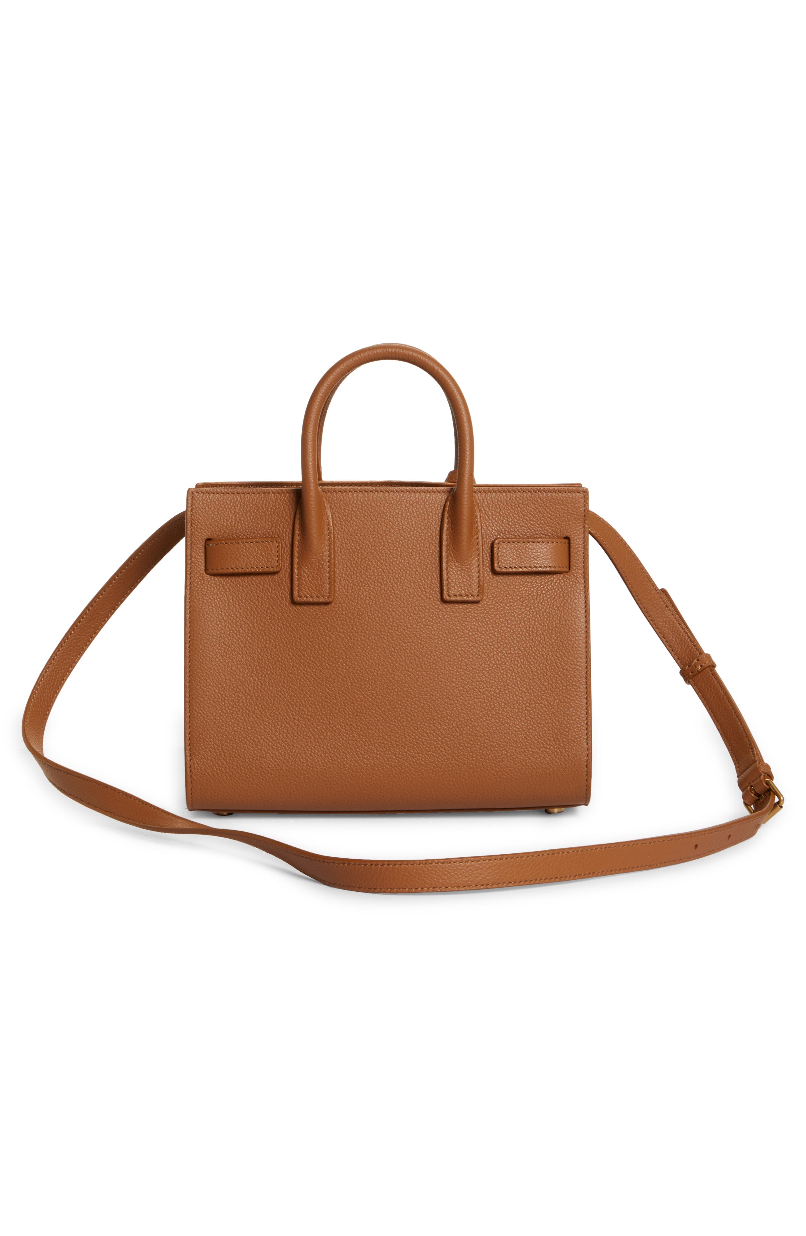 Saint Laurent Nano Sac de Jour Grained Leather Tote, Alternate, color, 