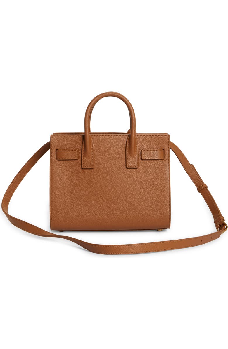 Saint Laurent Nano Sac de Jour Grained Leather Tote, Alternate, color,