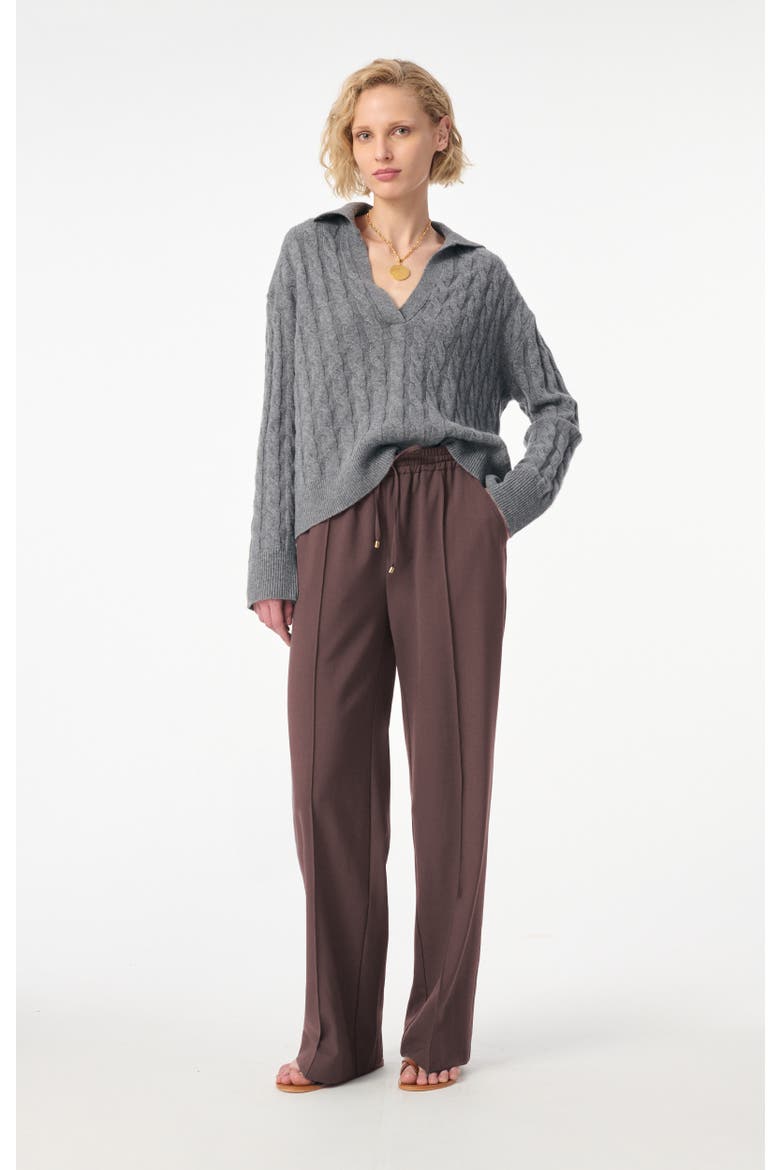 Straight Pants, Alternate, color, Chocolat