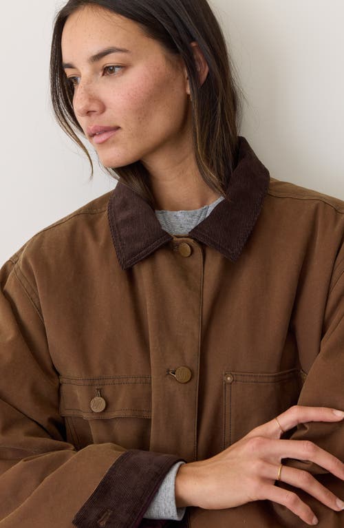 Marine Layer Riley Cotton Barn Jacket In Brown