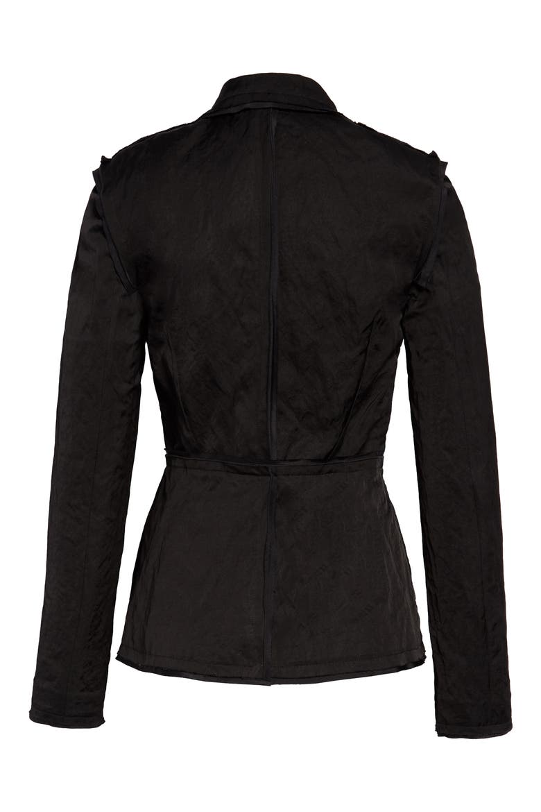 Washed Sateen Jacket, Alternate, color, BLACK