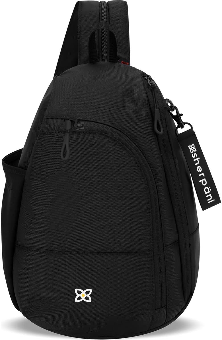 Sherpani Wayfarer Small Convertible 8L Sling Backpack, Main, color, Raven