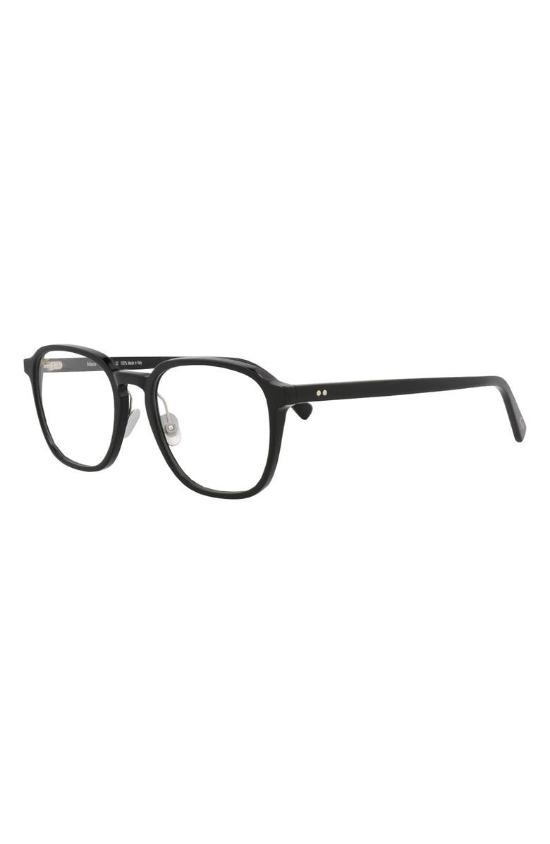 Maui Jim Core Optical 52mm Square Reading Glasses, Alternate, color, Black Gloss Black Transparent