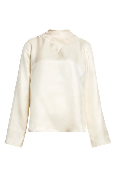 Gala Silk Twill Scarf Top