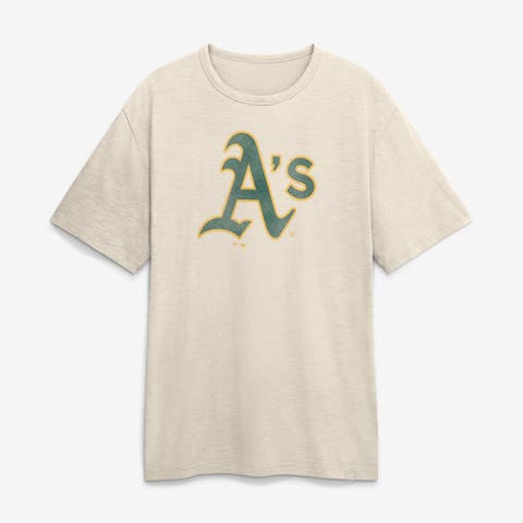 Men's Fanatics Cream Athletics Stadium Slub T-Shirt