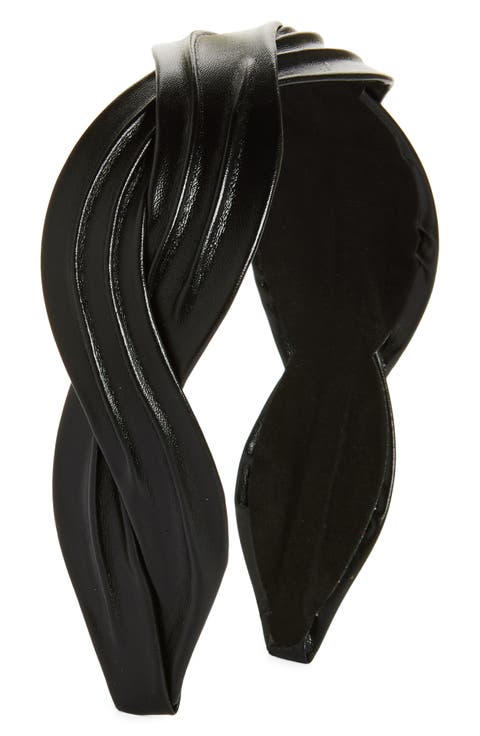 Braided Faux Leather Headband