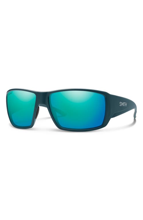 Smith Guide's Choice 62mm Polarized Oversize Wraparound Sunglasses In Pacific/glass Opal