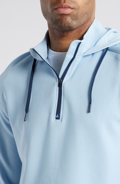Swannies Jonathan Quarter Zip Golf Hoodie In Sky