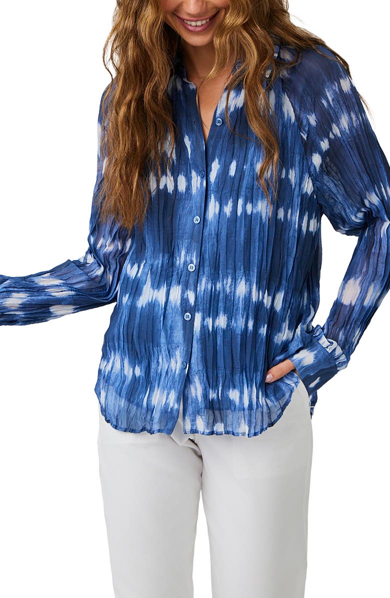 Bella Dahl Shibori Print Button-Up Shirt, Main, color, 