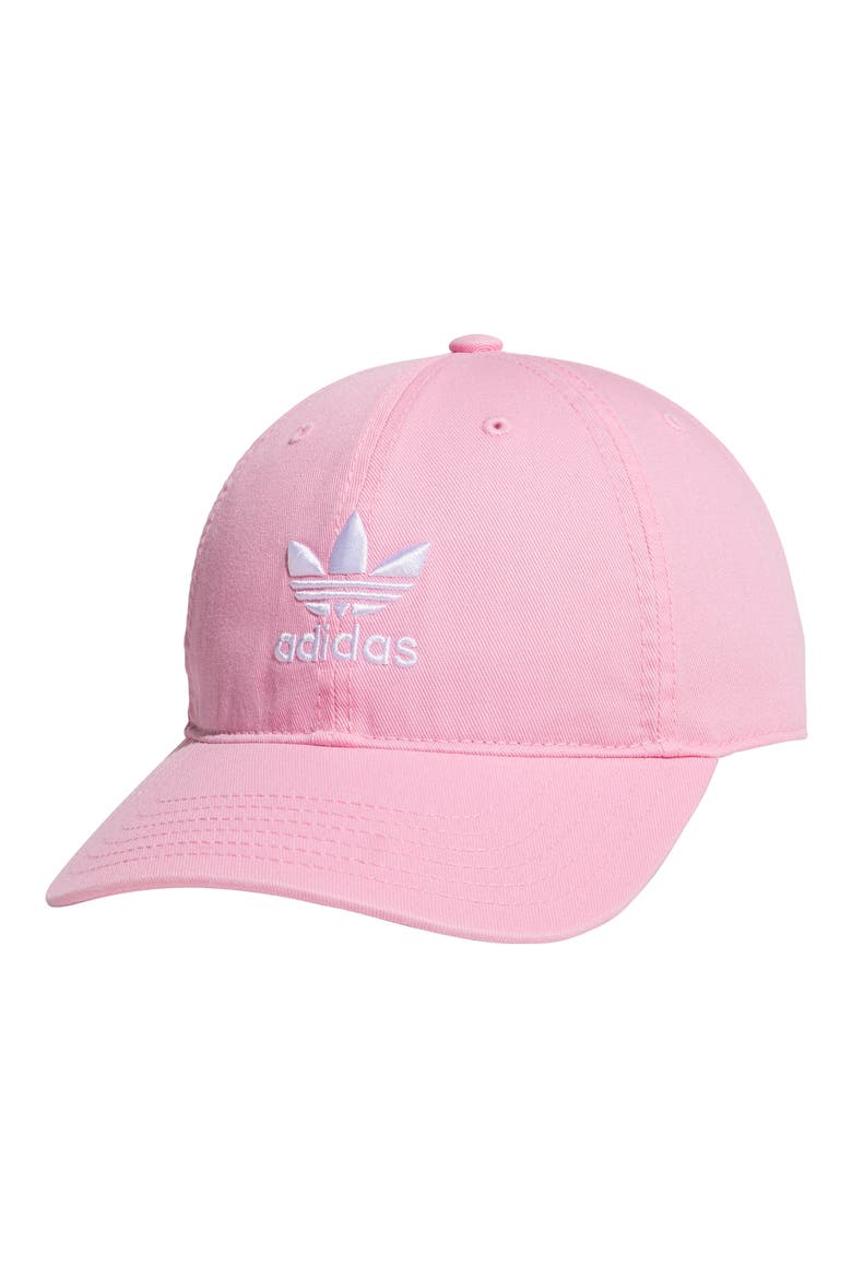 Originals Relaxed Cotton Baseball Cap, Main, color, SEMI PINK GLOW/ WHITE