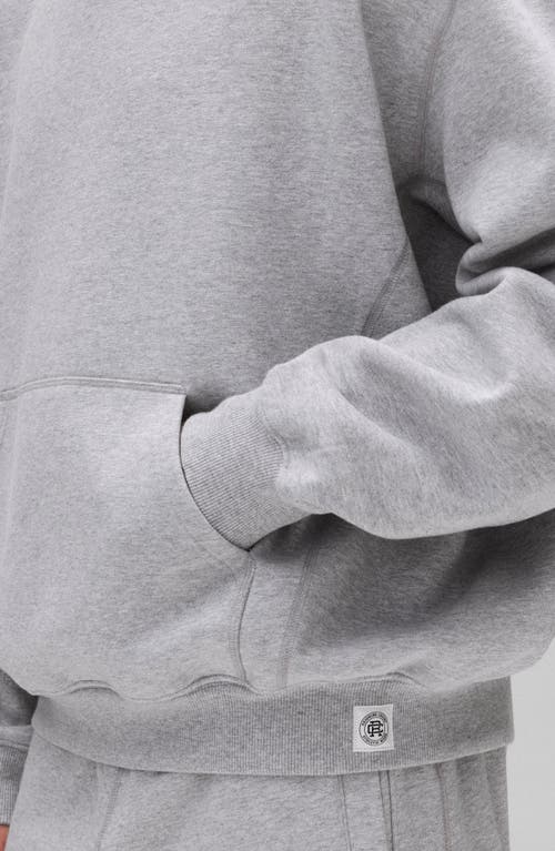 Shop Reigning Champ 97 Midweight Cotton Blend Fleece Hoodie In Heather Grey