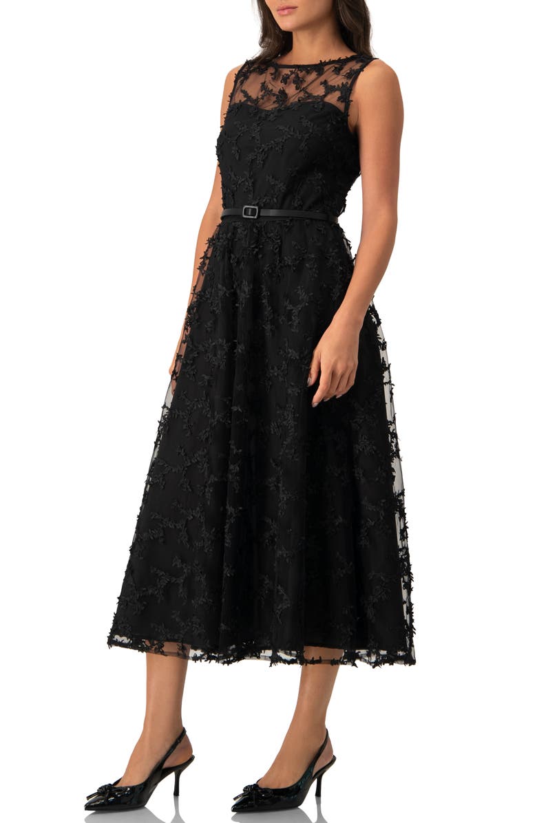 IVONNE Sleeveless Textured Maxi Dress, Alternate, color, Black