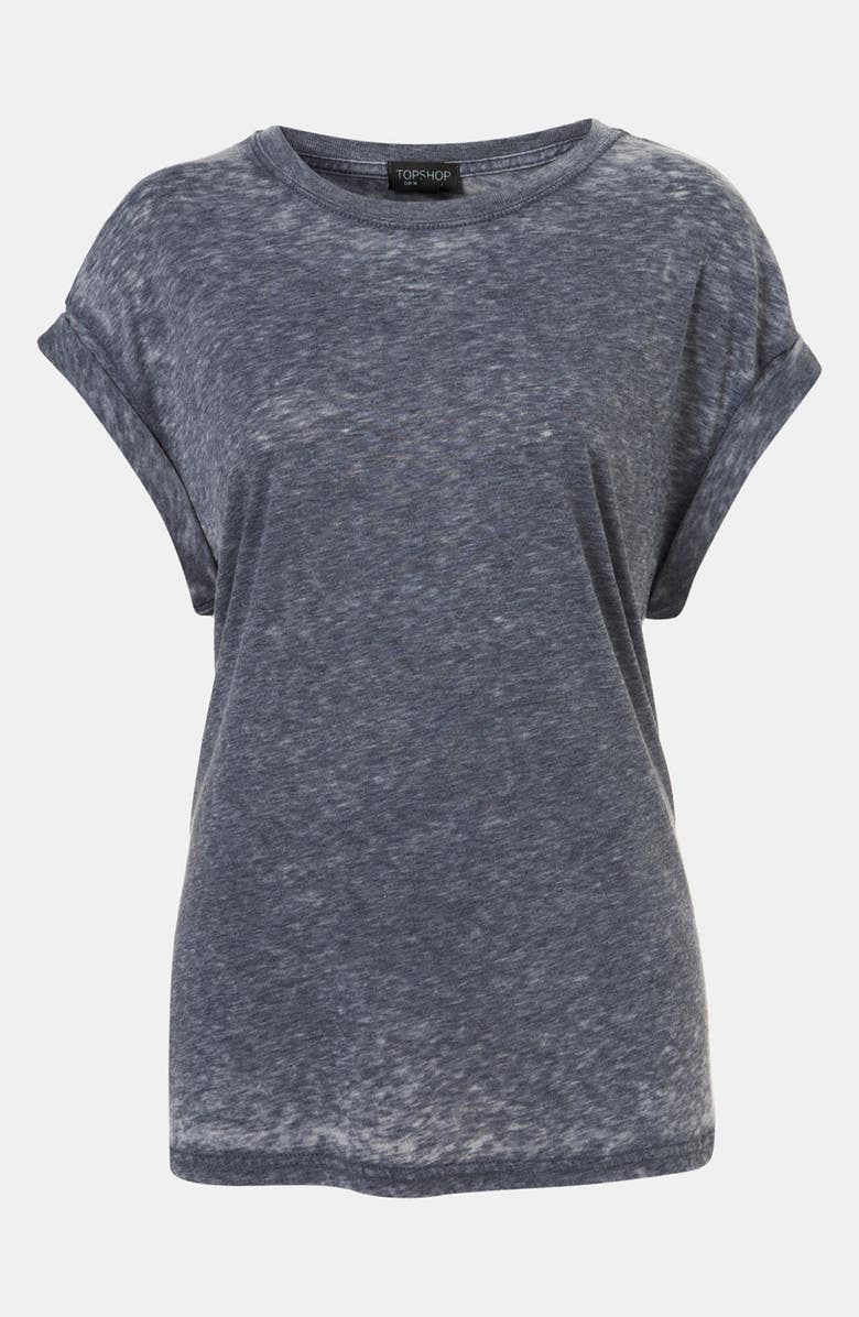 Topshop Oversized Burnout Tee, Main, color, 