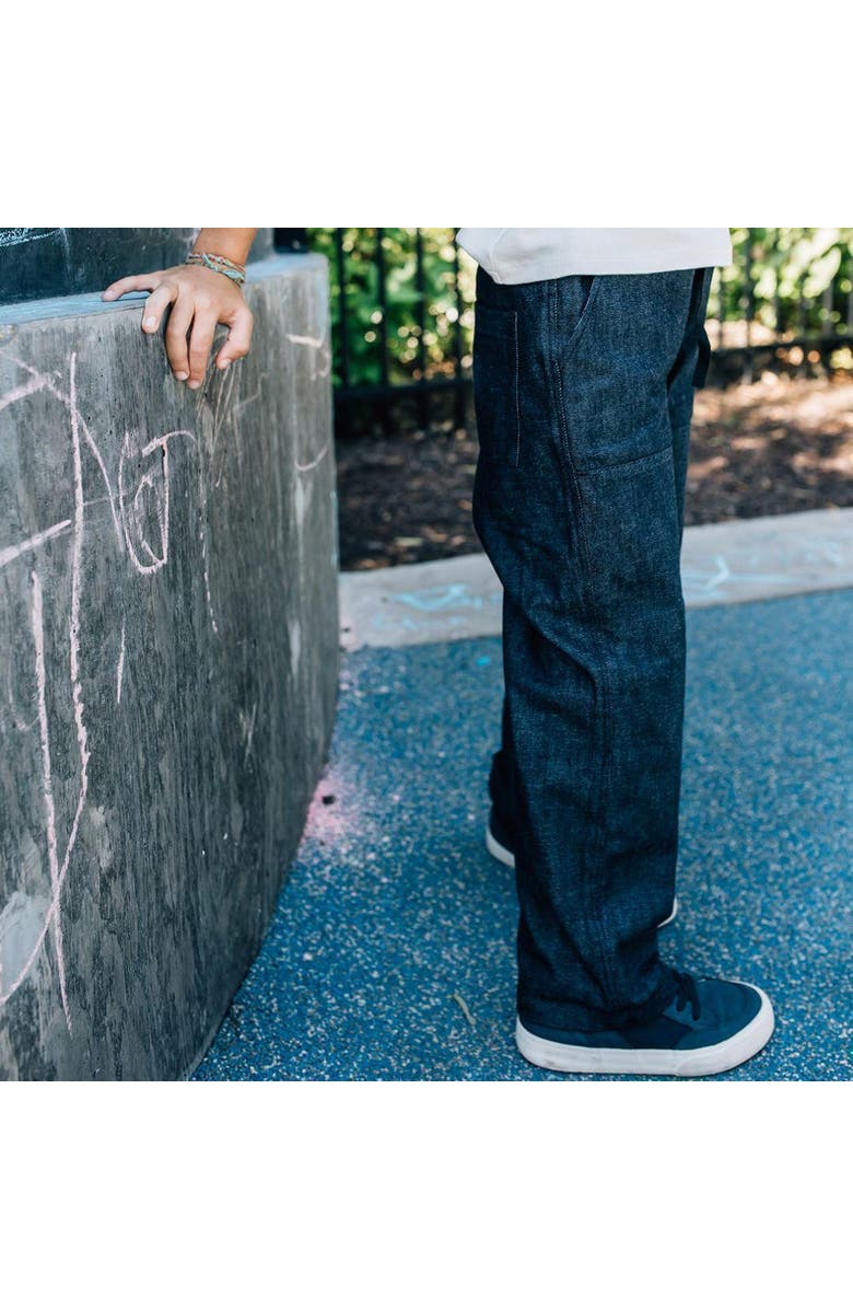 Jackalo Kids' Organic Heavyweight Cotton Denim Jules Jeans, Alternate, color, Heavyweight Denim