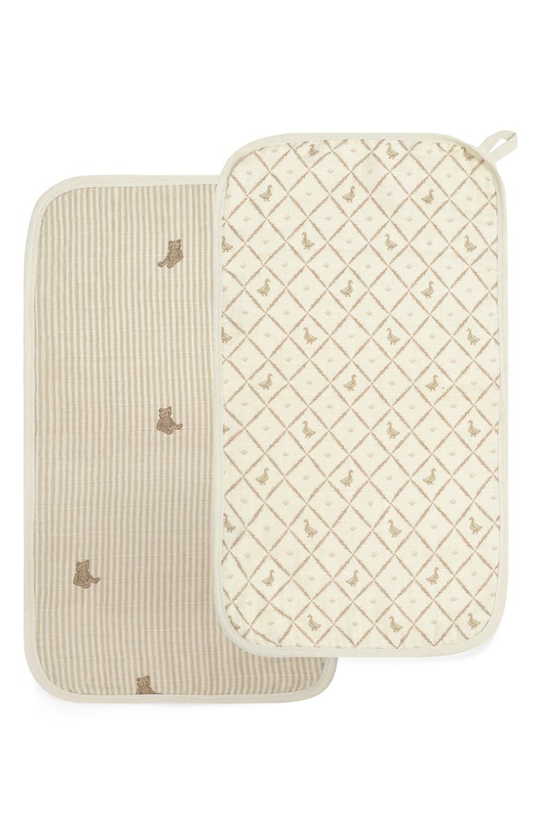 Oilo Assorted 2-Pack Organic Cotton Muslin Bibs, Main, color, 