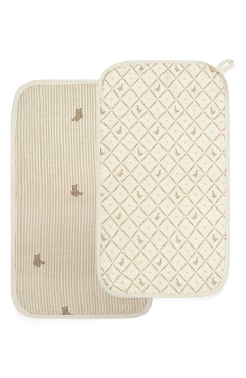 Assorted 2-Pack Organic Cotton Muslin Bibs