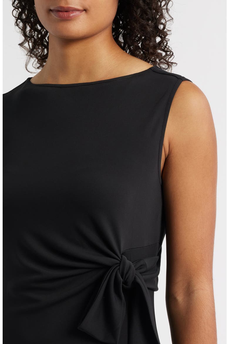 Dominique Crepe Midi Dress, Alternate, color, BLACK ONYX