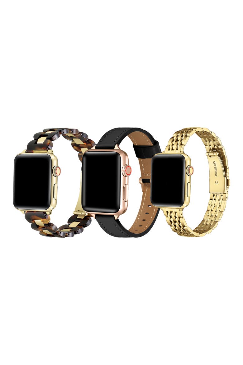 Assorted 3-Pack Apple Watch® Watchbands, Main, color, GOLD ASSORTED