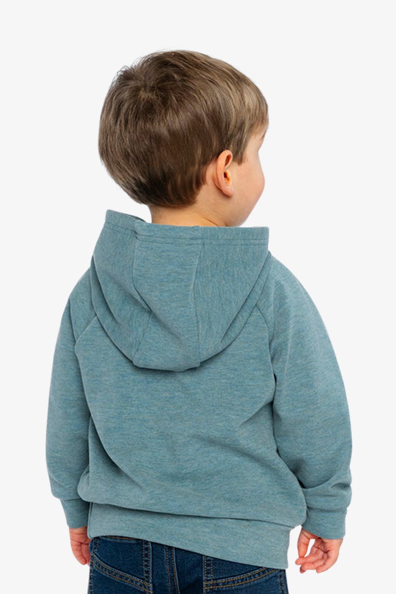 Graphic Drawstring Hood Ribbed Cuff Hoodie, Alternate, color, Pale Turquoise