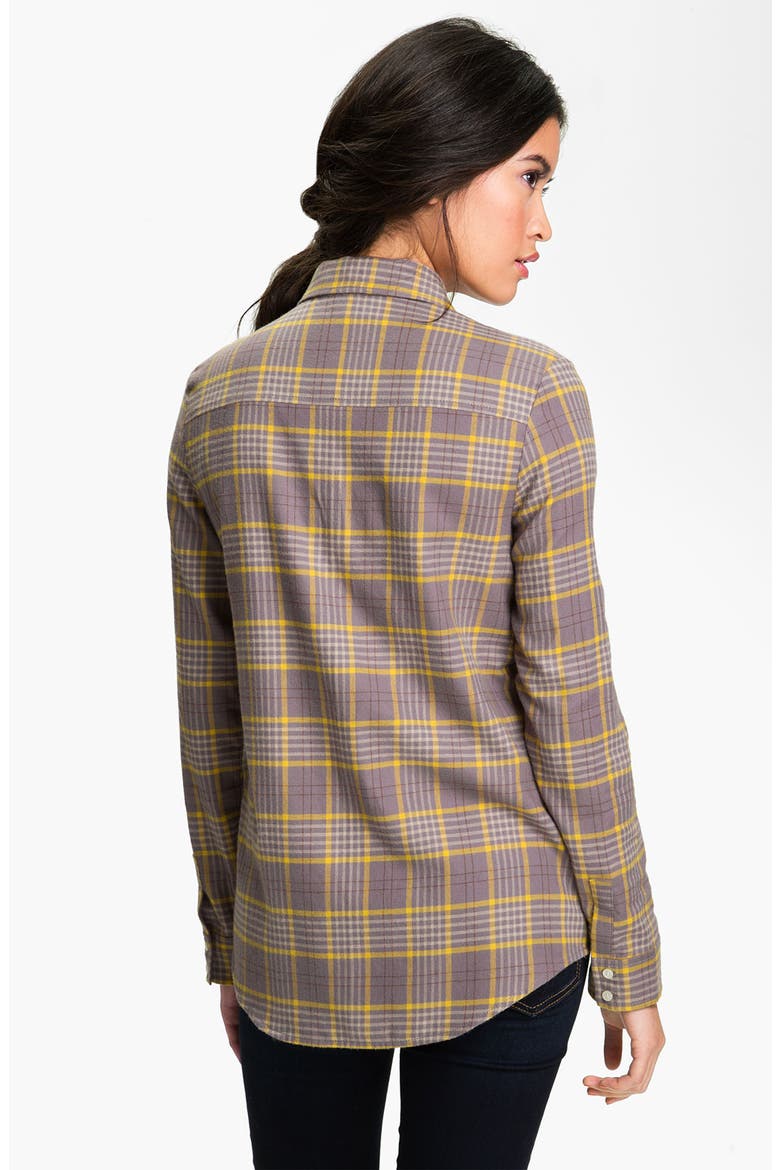 Plaid Cotton Shirt, Alternate, color, AUTUMN PLAID GREY- TRUFFLE
