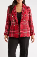 Tahari ASL Plaid Blazer