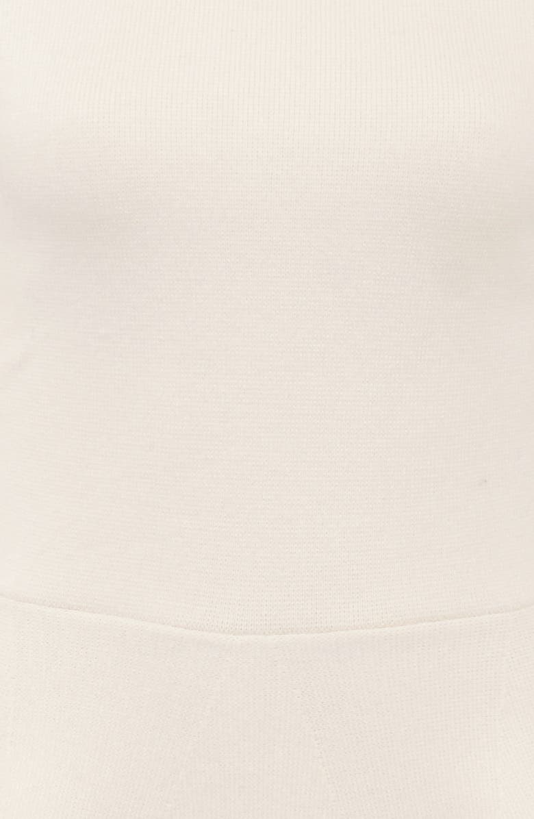 HOUSE OF CB Bonnie Long Sleeve Merino Wool Blend Cocktail Dress, Alternate, color, Cream