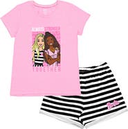 Barbie T-Shirt & French Terry Shorts Set