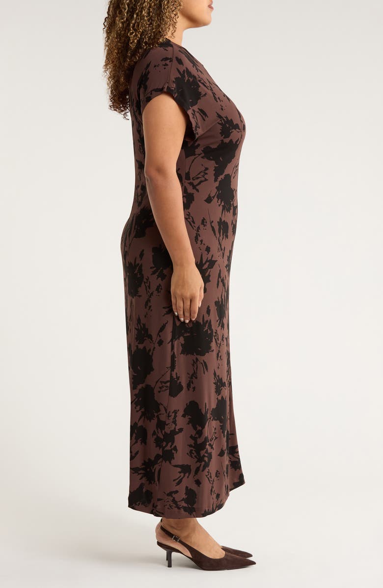 Nordstrom Dolman Sleeve Knit Dress, Alternate, color, Brown Coffee Char Floral