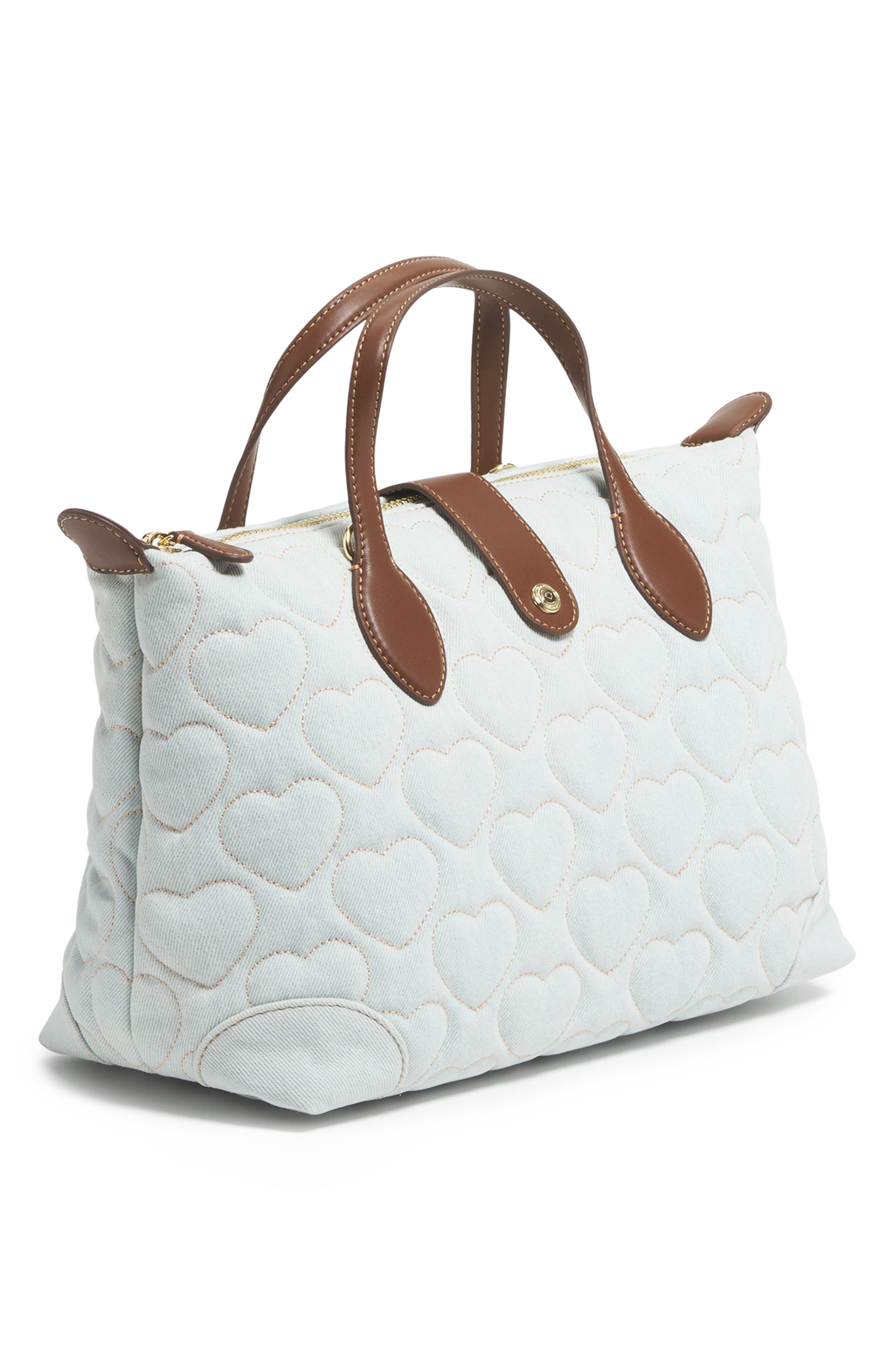 Stoney Clover Lane Quilted Denim Pouchette Crossbody Bag, Alternate, color, Sweetheart Denim