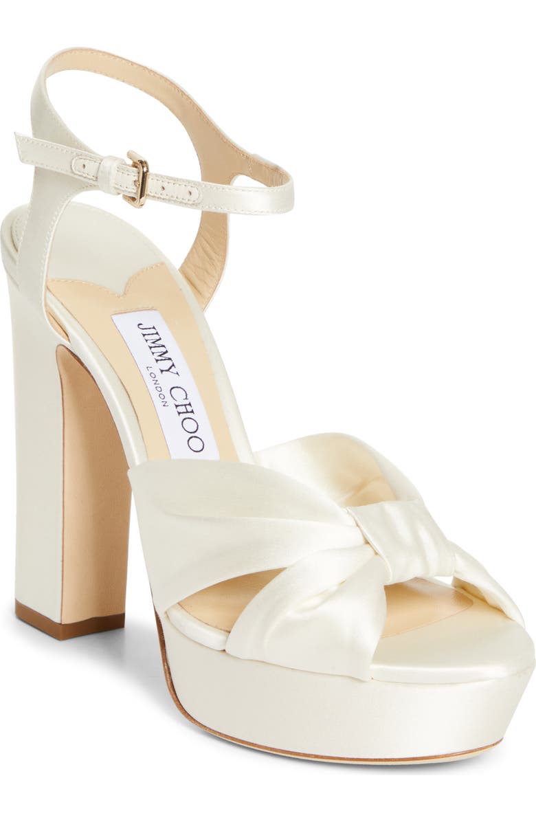 Jimmy Choo Heloise Platform Sandal, Main, color, Ivory