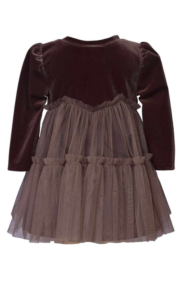 Iris & Ivy Kids' Long Sleeve Velvet & Tulle Party Dress, Alternate, color,