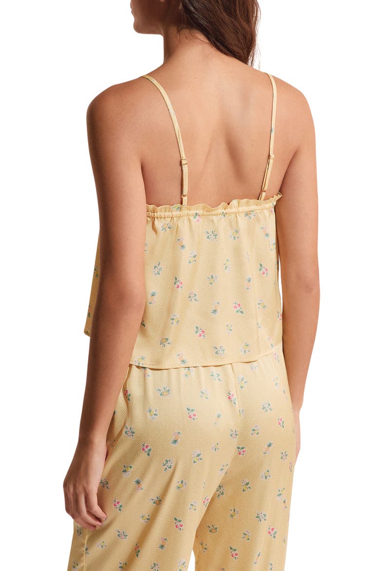 Baie Crop Pajama Camisole, Alternate, color, ACID YELLOW