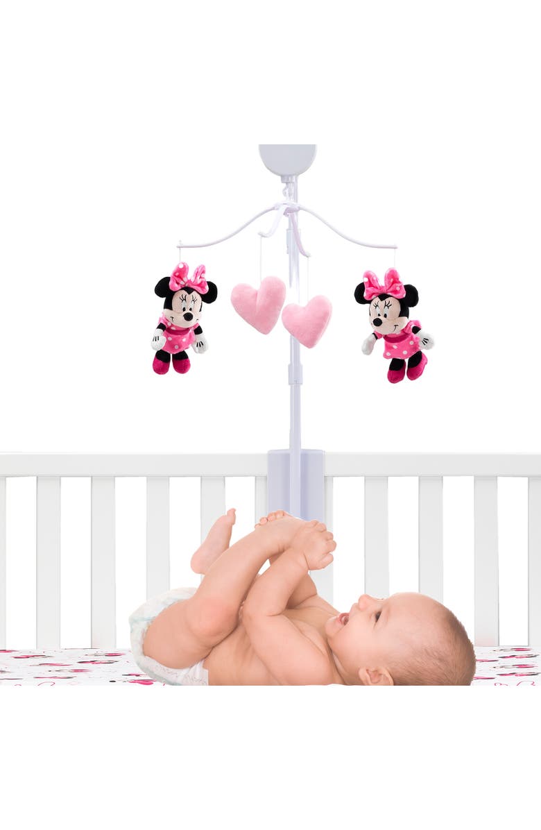Lambs & Ivy Disney Baby Minnie Mouse Love Musical Baby Crib Mobile Soother, Alternate, color, Multicolor