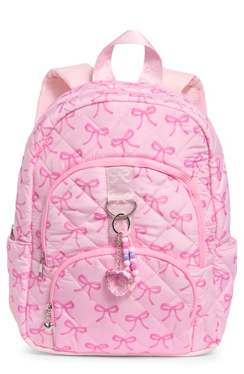 Large Bow Quilted Backpack