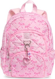 OMG Accessories Large Bow Quilted Backpack