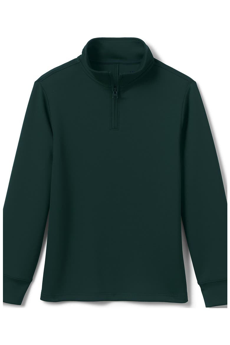 School Uniform Kids Quarter Zip Pullover, Main, color, Evergreen