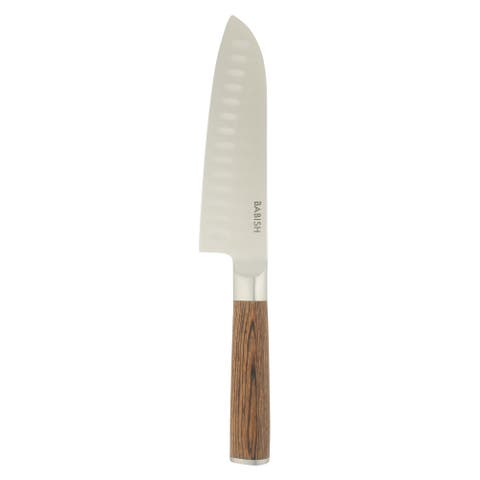 High Carbon German Steel Santoku Knife with Pakka Wood Handle