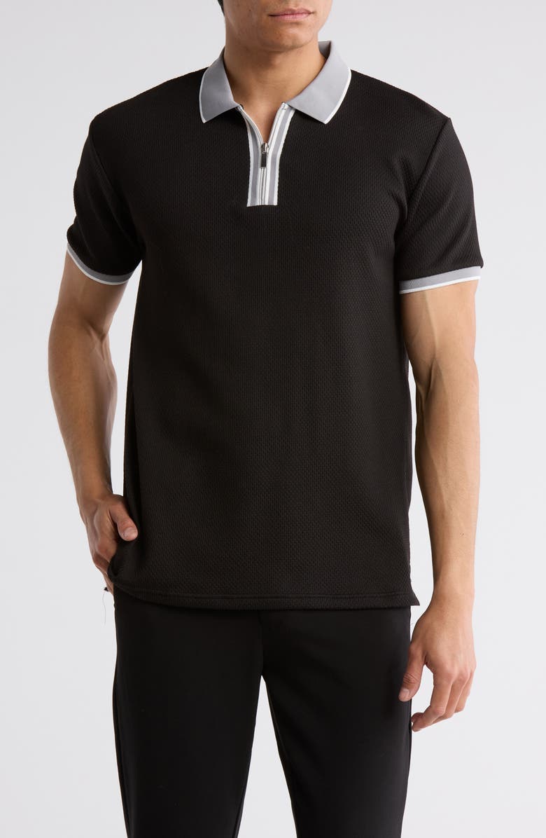 DENIM AND FLOWER Contrast Tipped Polo, Main, color, 