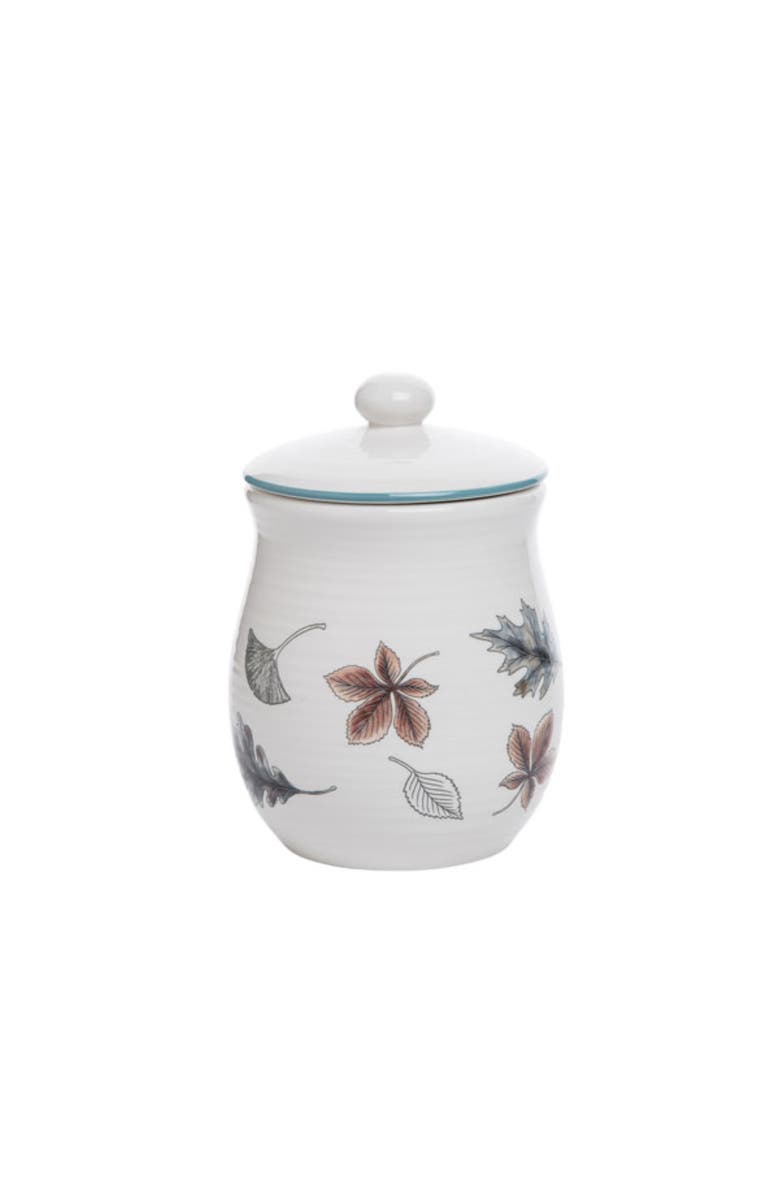 Transpac Dolomite Homestead Cookie Jar White Ceramic Fall Harvest Design, Main, color, White