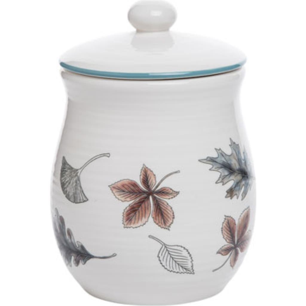 Transpac Dolomite Homestead Cookie Jar White Ceramic Fall Harvest Design