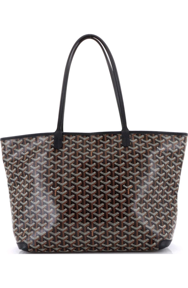Pre-Owned Goyard Artois Tote Coated Canvas MM, Main, color, Black