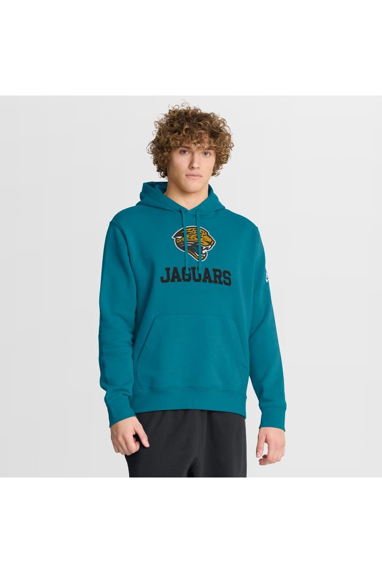 Men's Nike Teal Jacksonville Jaguars Best Season Rewind Club Pullover Hoodie, Main, color, Teal